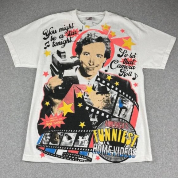 Bob Saget T Shirt Mens Large Backstock Co AFV AOP All Over Print 90s Inspired - Picture 1 of 8